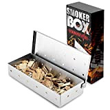 RoseFlower Affumicatore Box , Smoker Box Barbecue in Acciaio Inox per Barbecue a Gas, Elettrico e a Carbone per Affumicare ...