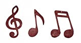 Ruggine Set Note Musicali Chiave 3tlg. Fatti a mano decorazioni per finestre Musica Decorazione