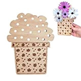 Rurbeder Flower Collector,Flower Pot Board - Piatto di raccolta di fiori, forma di vaso di fiori, design a fori multipli, ...