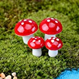 Rycnet - Mini decorazione per giardino con funghi, 20 pezzi
