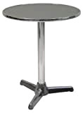 Savino Fiorenzo Tavolo tavolino con Piede Centrale per Bar Bistrot in Alluminio Tondo da 60 cm Interno e Esterno