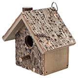 SCDCWW Casa per Uccelli in Legno Nido Handmade Eco-Friendly Bird Nest Cage Outdoor Birdhouse Garden Yard Appeso Decorazione Artigianato