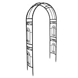 SCENDOR GARDEN Arco per Rose Rampicanti , Decorazione Giardino, in Metallo, Resistente, 220 x 114 x 36 cm, Design Romantico, ...