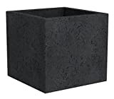 Scheurich C-Cube, fioriera in plastica, grigio pietra, 30 cm di lunghezza, 30 cm di larghezza, 28 cm di altezza, 18 ...