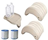 Set di accessori da 5 pezzi per vasche idromassaggio Intex PureSpa (2x filtro S1, 1x vassoio 28500, 2x poggiatesta 28501)