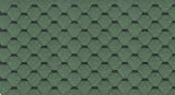 Set di tegole bituminose Hexagonal Rock H333GREEN, copertura bituminosa di colore verde Timbela M333 per casetta da giardino