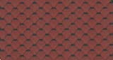 Set di tegole bituminose Hexagonal Rock H334RED, copertura bituminosa di colore rosso Timbela M334 per casetta da giardino