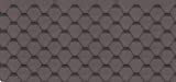 Set di tegole bituminose Hexagonal Rock H343BROWN, copertura bituminosa di colore marrone Timbela M343 per casetta da giardino