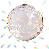 Sfera di cristallo trasparente prisma di cristallo Suncatcher Sfera sfaccettata per osservare la sfera ornamentale prismi per finestre, acchiappasole (120 ...