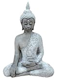 Shiva Buddha meditando - Statua di pietra - lavorata a mano - Restente al gelo