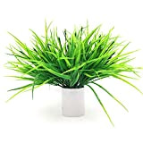 Shiwaki 8 Pz Piante da Esterno Artificiali, Arbusti di plastica Verde Arbusti Erba di Grano Vaso per finestre da Esterno ...