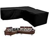 Silvotek Coperture per divani da Giardino a Forma di L - coperture per arredo Giardino a Forma di L,210D copridivano ...