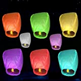 Sky 10pz multi-colore lanterne cinesi volanti luci dei desideri per volontà festa di nozze Charistmas