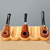 Smoking Pipe Tobacco Stand - Spoon Type Wooden Pipe Stand Display Top-Table Rack - Handmade Smoking Pipe Accessories for 5 ...