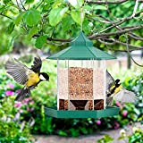 SOONHUA Mangiatoia per Uccelli selvatici da appendere,Mangiatoie per Semi di Uccelli da Giardino Contenitore per Semi di Mangiatoie per Uccelli ...