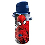 Spider-Man Borraccia in Alluminio di Alta qualità, 600 ml, Motivo, Sistema Push-Pull e Tappo di Chiusura, KL85949, Multicolore, One Size