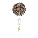 Spinart Mandala Flower Artist Crystal Tail Wind Spinner ornamento cinetico decorazione per esterni giardino e casa decorazione in acciaio inox ...