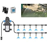SSCYHT Sistema di Raffreddamento a Nebbia, con Timer Sistema di irrigazione con Timer e Pompa, Sistema di irrigazione per Serra ...