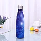 `Star Empty Bottiglia Acqua La bottiglia di acqua di vuoto isolata termica del metallo Sport Chilly Flask/caldo Cup 500ML (Color ...