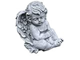 Statua angelo in pietra, decorazione cimitero, resistente al gelo
