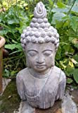 Statua da giardino a forma di testa di Buddha, con effetto antigelo