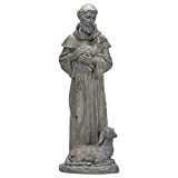 Statua da giardino romana, 40 cm di altezza, San Francesco