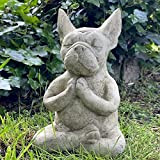 Statua Del Cane Da Meditazione, Scultura Di Bulldog Francese Seduto Meditando, Statua Di Yoga Animale in Resina Per La Decorazione ...