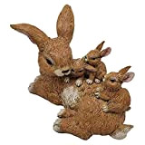 Statua del prato in resina di coniglio – Decorazione rifinita a mano con dettagli intricati – Scultura da giardino resistente ...