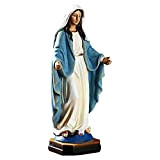 Statua della Beata Vergine Maria in resina, statuetta di Nostra Signora della Grazia Beata Vergine Maria, collezione religiosa per giardino ...
