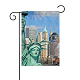 Statua della Libertà in Nyc Yard Decorazione Bandiera da giardino: >> Bandiere decorative, principalmente per patii, giardini, vasi di fiori, ...