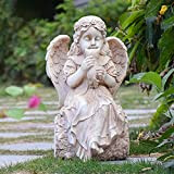 Statue di Angeli da Giardino Statue di Fata in Cemento Ornamenti da Esterno Statue da Giardino All'aperto per L'autunno Inverno ...