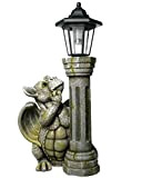 Statuetta decorativa a forma di drago con lampada a energia solare