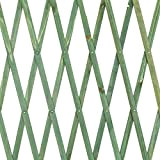STI Traliccio in Legno Verde grigliato Estensibile 90x180 cm per Piante e Fiori
