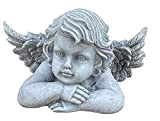 Stone and Style Statuetta in pietra, busto d`angelo, angelo decorazione per cimitero