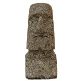 STONE ART & MORE Moai - Testa di isola di Pasqua, 30 cm, pietra lavica verde, basanite, lavorazione in pietra, ...