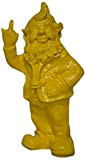 Stone-Lite - Statuetta - Nano da Giardino Che Mostra Dito Medio - 30 Cm - Giallo - Regalo Divertente