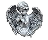 stoneandstyle - Statuetta in pietra a forma di angelo in preghiera, resistente al gelo, in pietra