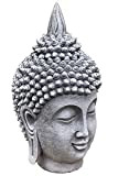 stoneandstyle Testa di Buddha Shiva, resistente al gelo, in pietra massiccia, ca. 8,4 kg