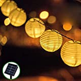Stringa di Luci Catena Luminosa Giardino Luci Esterno Solare Bawoo 5,5m 30 LED Lanterne Solari Catene Lucine Decorative Esterno Lanternine ...