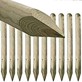 Suinga - 10 pali in legno con punta da 150 cm, diametro 10 cm. Utile per la costruzione di recinzioni, ...