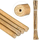 Suinga. 20 x TUTORES IN BAMBOO 90 cm, diametro 6-10 mm. Tutori per piante, bastoni di bambù naturali per l'uso ...