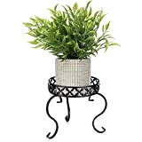 SUMNACON 1 supporto per piante in metallo artistico per vasi da fiori in vaso per interni ed esterni, nero (non ...