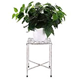 SUMNACON 1 supporto per piante in metallo per piante e vasi da fiori per interni ed esterni, bianco invecchiato (non ...