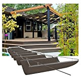 Sun Shade Sail Retractable Wave Shade Sails U Shaped Size Sliding Roller Blind with Mounting Kit Easy to Install for ...