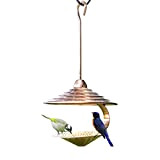 Sungmor Mangiatoia per uccelli in rame galvanizzato, altezza 38 cm, per giardino, mangiatoia per uccelli all'aperto, mangiatoia per uccelli