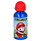 Super Mario | Bottiglia in aluminio per bambini - Borraccia infantile – Bottiglia d’acqua reutilizzabile - 400 ML