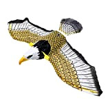 Surakey Falco Uccello Spaventoso, Defenders Flying Falcon Decoy Repellente per Uccelli Aquila Appesa con Musica Falco Volante Uccello Spaventoso per ...