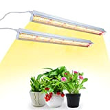 T5 2pcs Lampada per Piante, Full Spectrum 42CM lampade LED Coltivazione, Lampada per coltivazione di piante con riflettore / Design ...