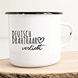 Tazza smaltata con scritta in lingua tedesca "Drahtthaar Verliebt", tazza da caffè con scritta in lingua tedesca "Love Animal", 300 ...