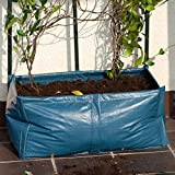 Tenax Easy Grow 30x30x60 cm Blu, n.2 Contenitori per Coltivazione Orto sul Balcone, Borsoni Colorati per Piante Rampicanti e Orto ...